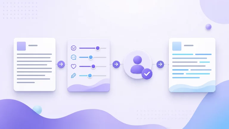 Why Your AI Writing Sounds Robotic and How to Fix It workflow illustration