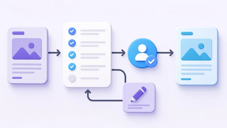 AI Output Review Checklist for Human-in-the-Loop Workflows workflow illustration