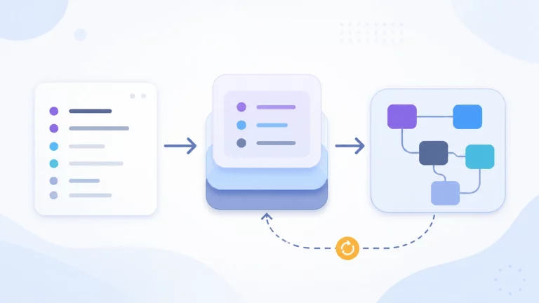 Calm illustration of n8n configuration moving from a private environment file through Docker Compose into a persistent local workflow.
