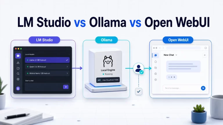 LM Studio vs Ollama vs Open WebUI local AI setup comparison